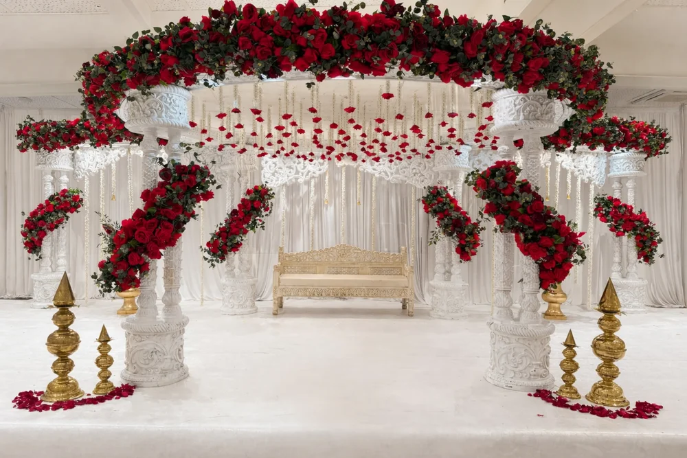 Asian Wedding Mandap Flowers