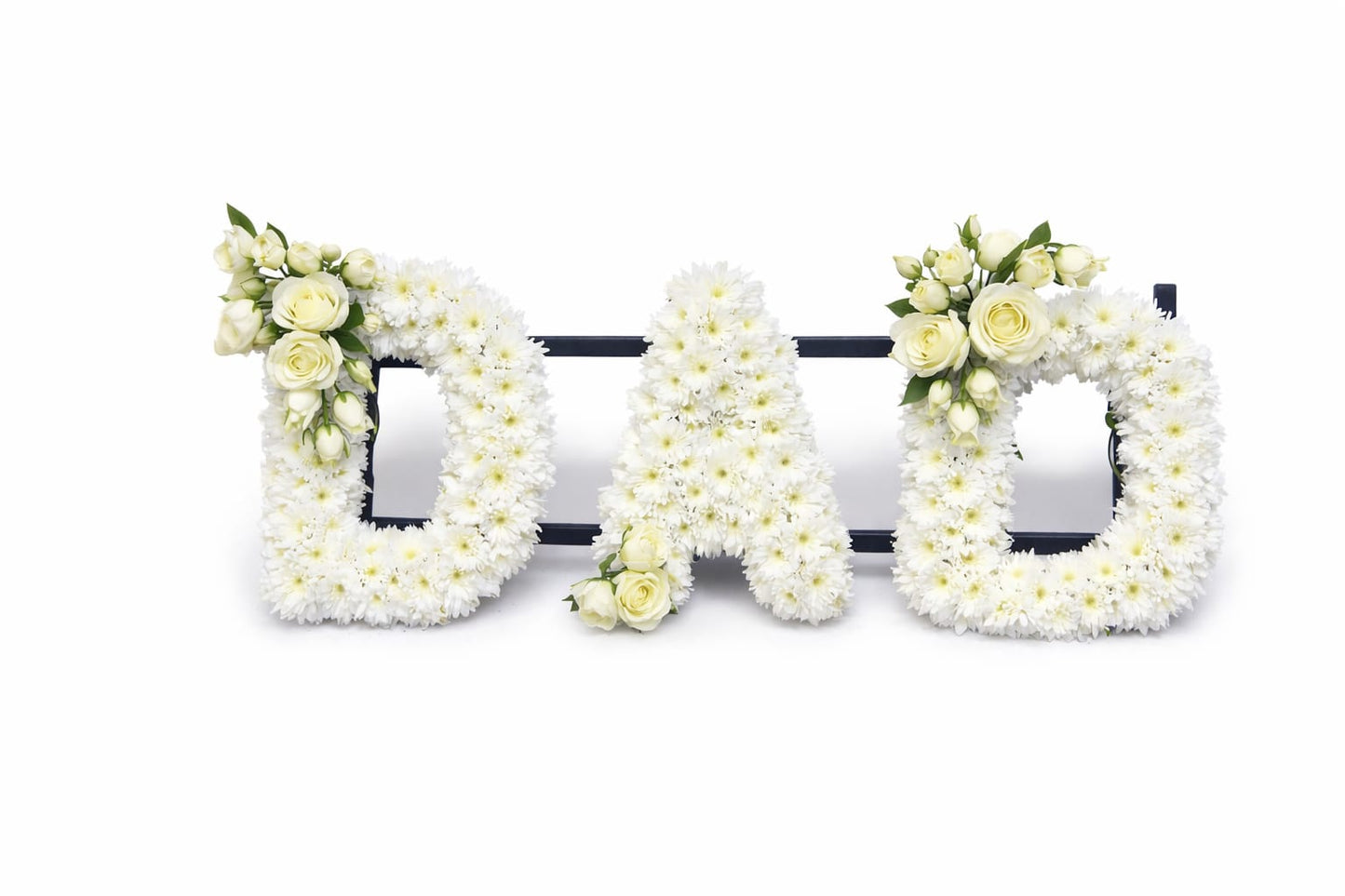 White Dad Funeral Flower Letter Tribute