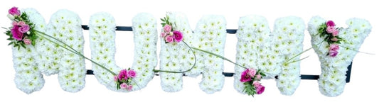 Mummy Funeral Flower Letter Tribute