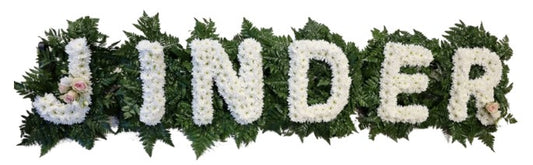 Greenery Funeral Flower Letter Tribute