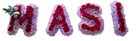 Masi Purple Flower Letter Tribute