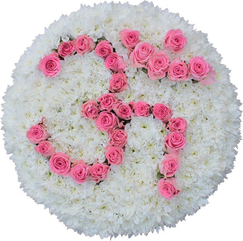Pink Round Aum Funeral Tribute