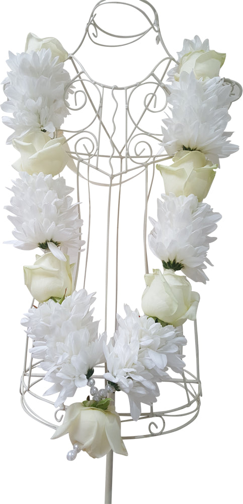 White Funeral Garland