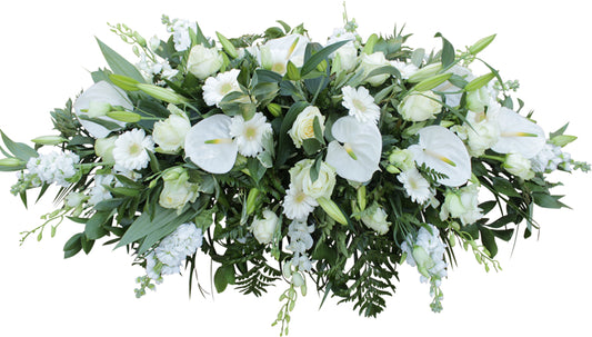 White & Green Funeral Spray
