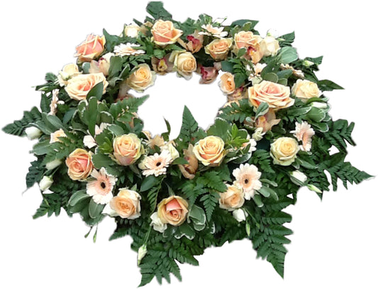 Round Peach Wreath