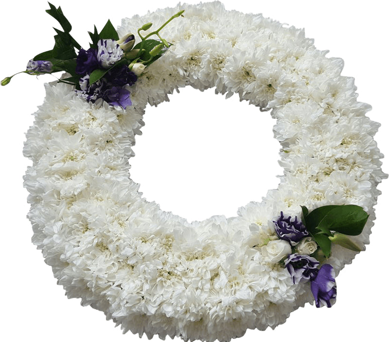 White Funeral Wreath Ring