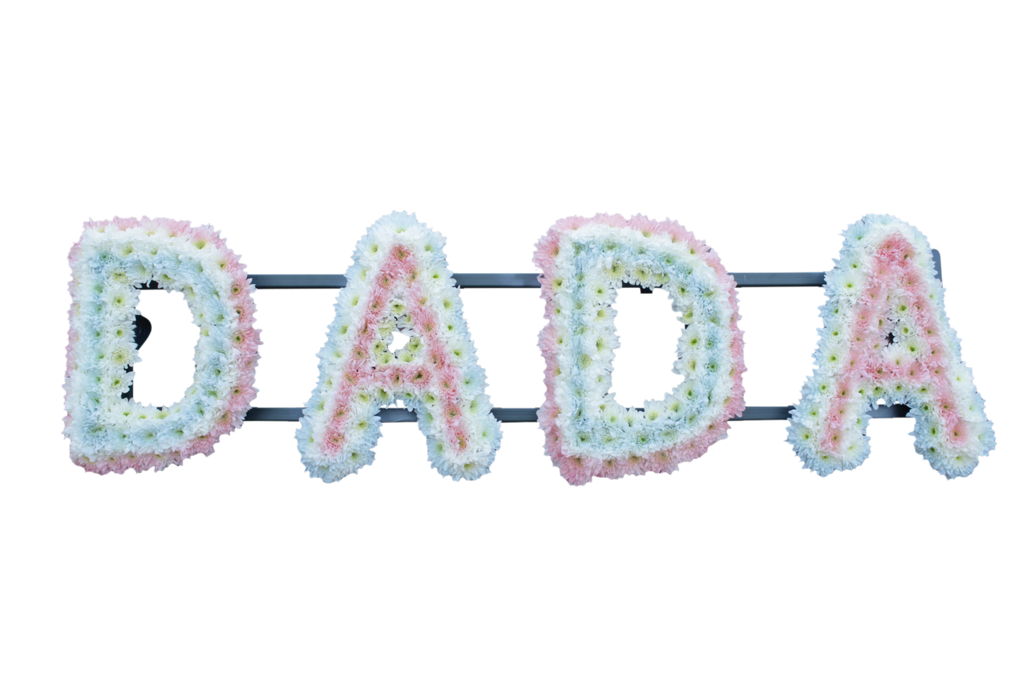 Blue & Pink Funeral Flower Letter Tribute