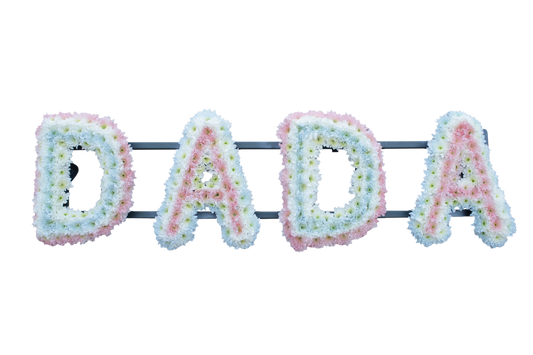 Blue & Pink Funeral Flower Letter Tribute