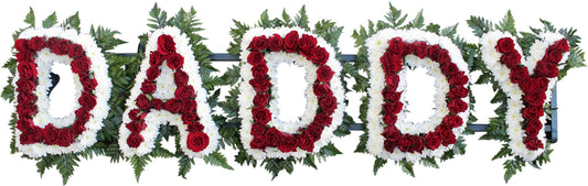 Daddy Funeral Flower Letter Tribute