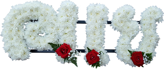 Gujarati White Flower Letter Tribute