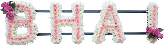 Bhai Pink Flower Letter Tribute