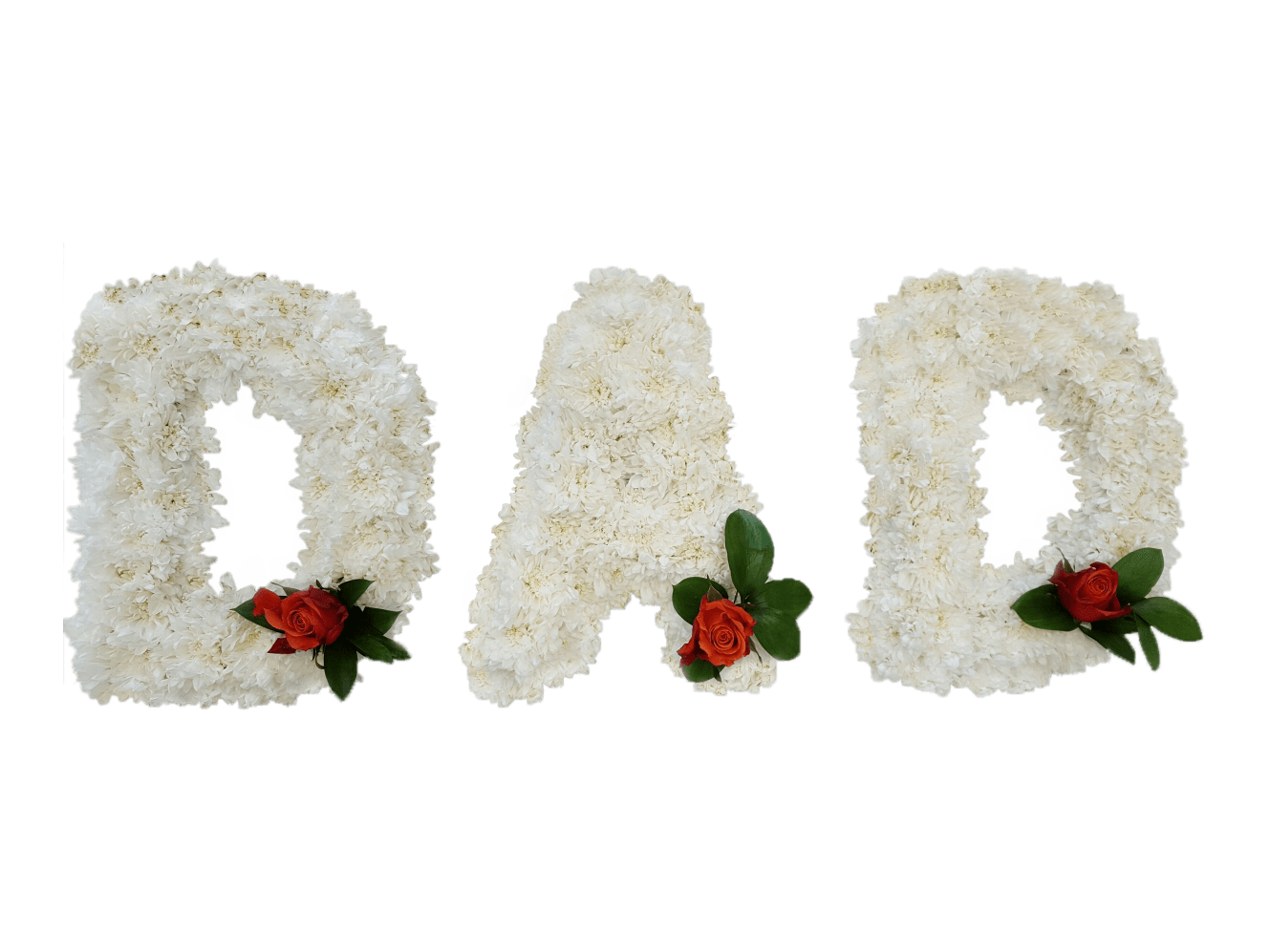 Dad White Flower Letter Tribute