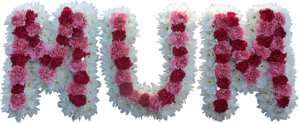 Mum Rose Funeral Flower Letter Tribute