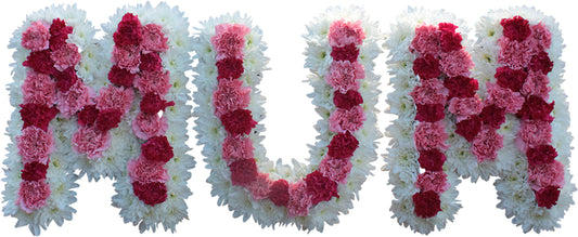 Mum Rose Funeral Flower Letter Tribute