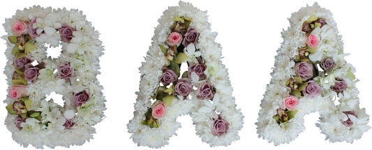 Baa Funeral Flower Multi Colour Letter Tribute